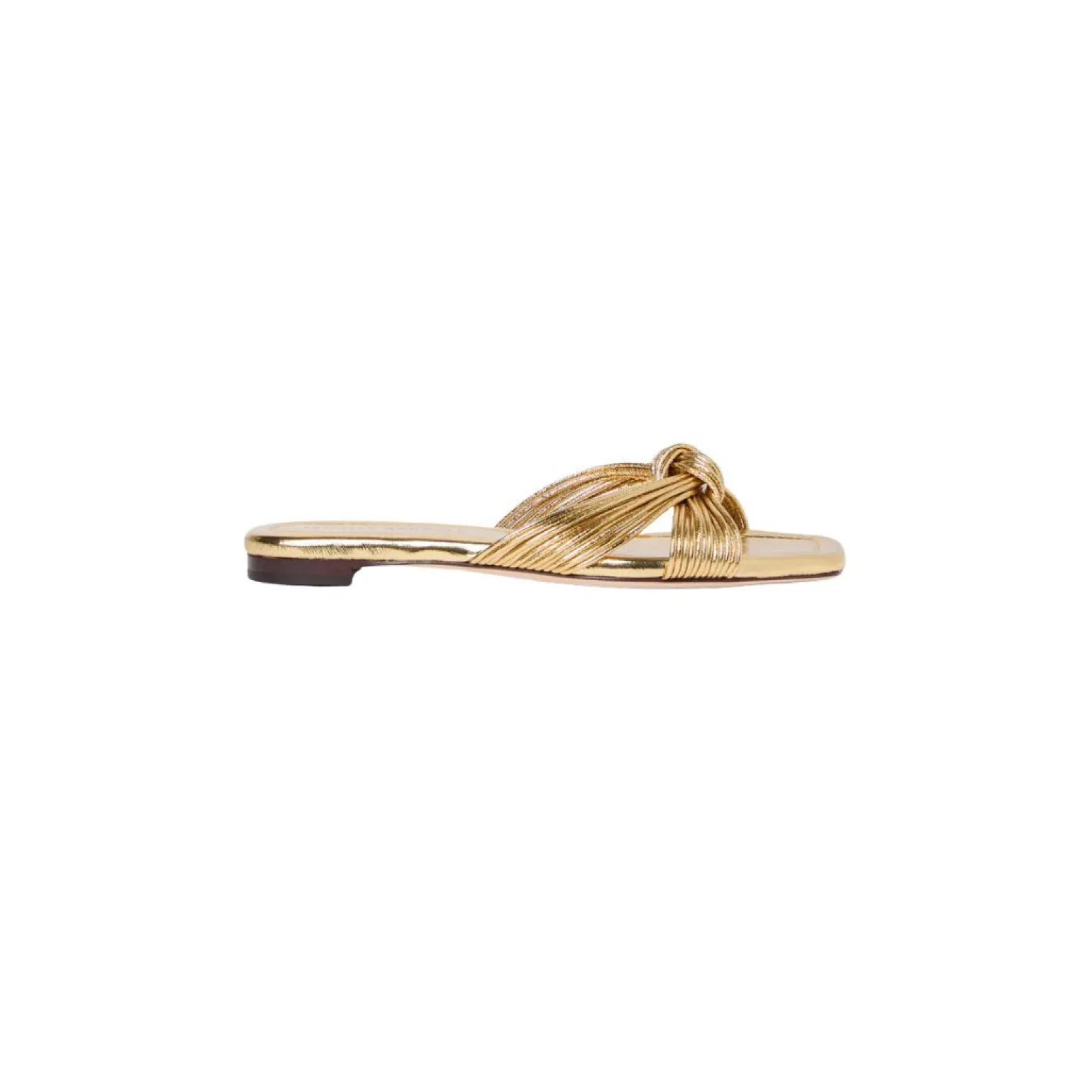 Flossie Mignon Knot Flat Sandal Champagne