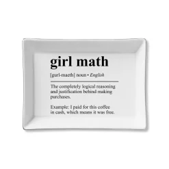 Girl Math Ceramic Tray