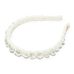 Graduated Baroque Pearl Headband Ivory