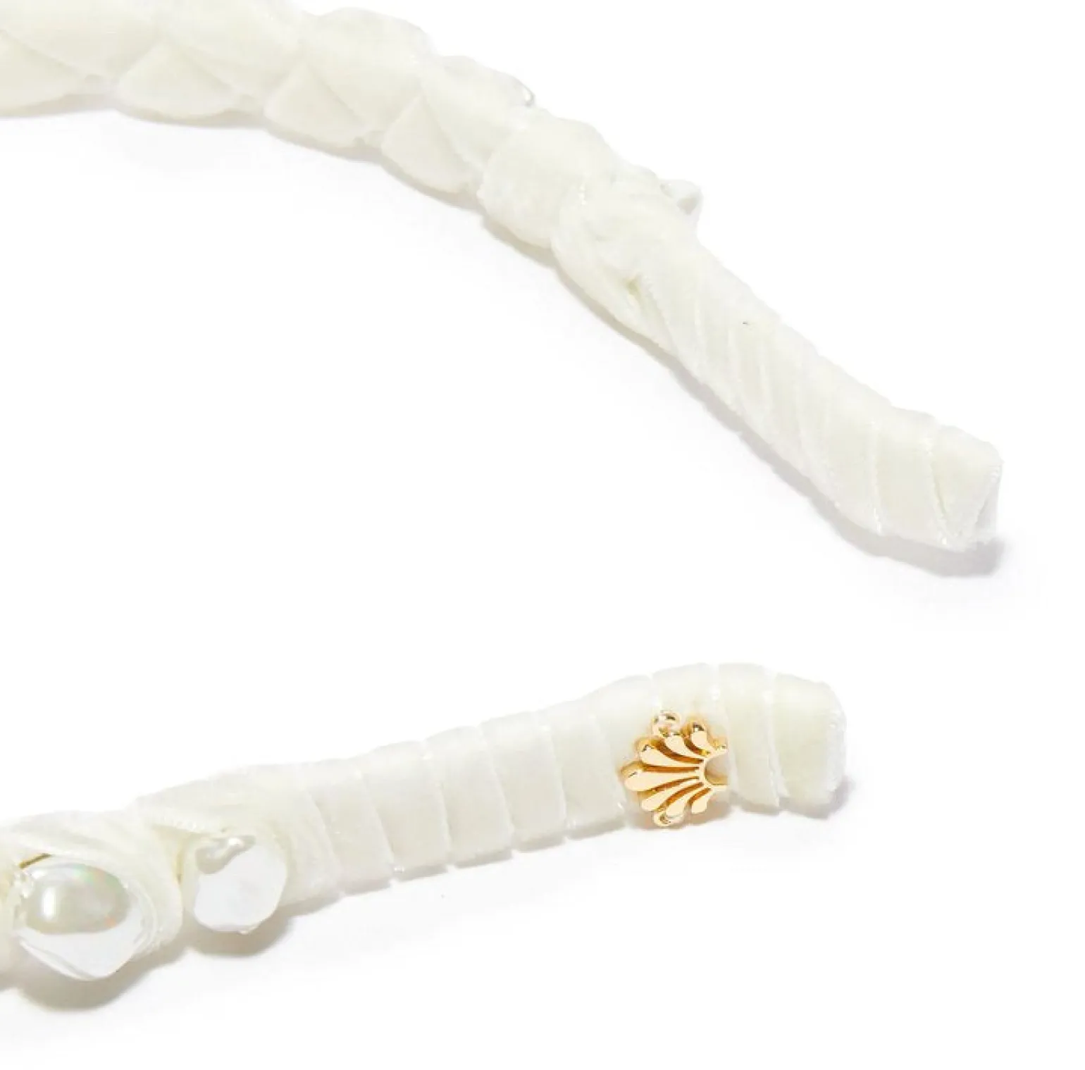 Graduated Baroque Pearl Headband Ivory