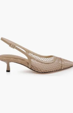 Graland Pointed Toe Slingback Pump Cappuccino Mesh