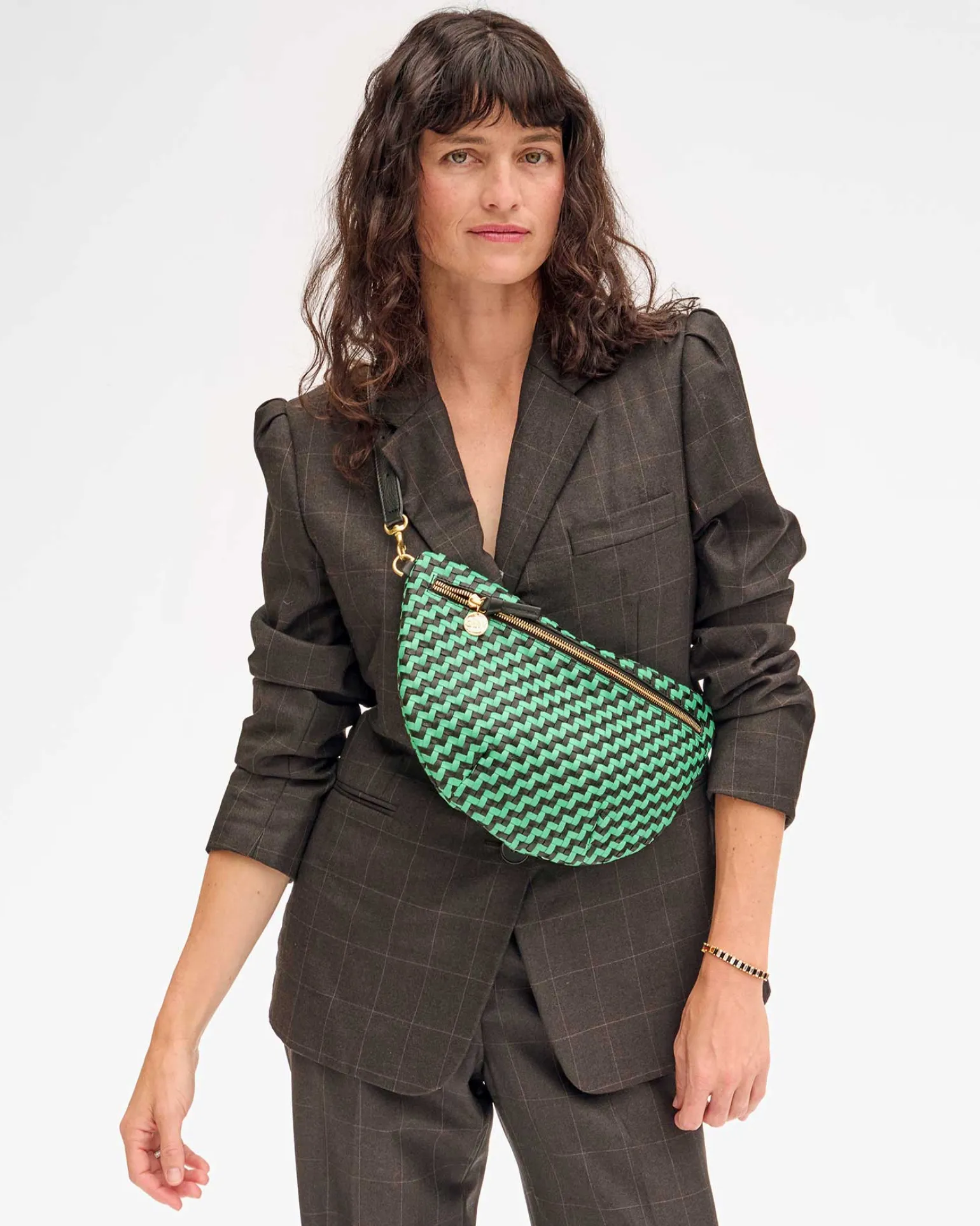 Grande Fanny Woven Zig Zag Mint Opal/Black
