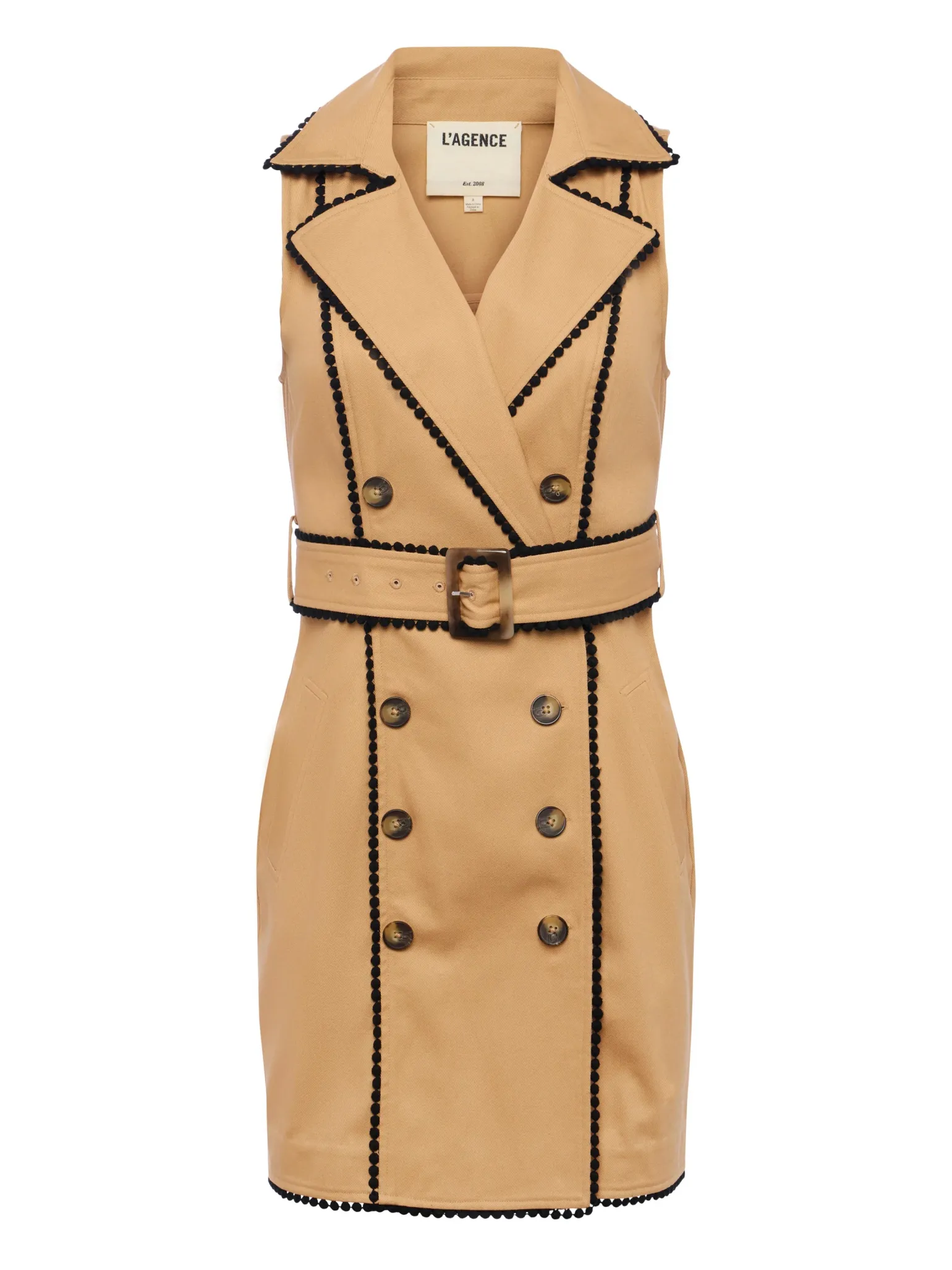 Hale Trench Mini Dress Soft Camel