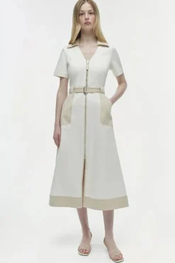 Hanover Cotton Midi Dress Ivory Multi