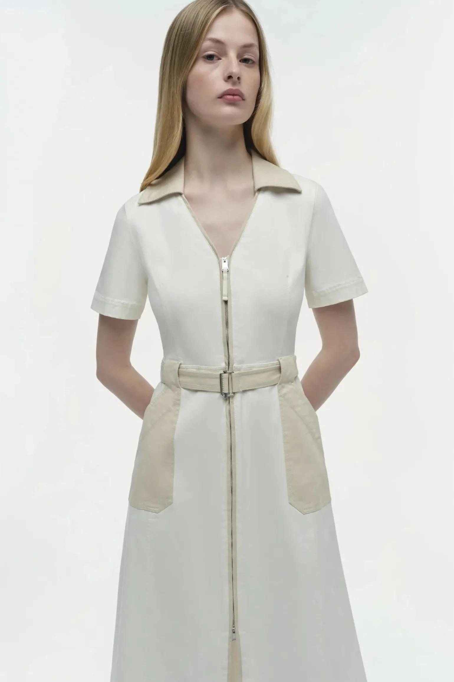 Hanover Cotton Midi Dress Ivory Multi