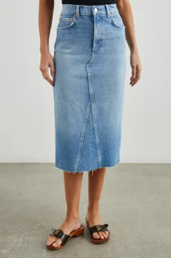 Highland Skirt Baja Bleu Raw Hem