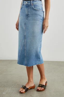 Highland Skirt Baja Bleu Raw Hem
