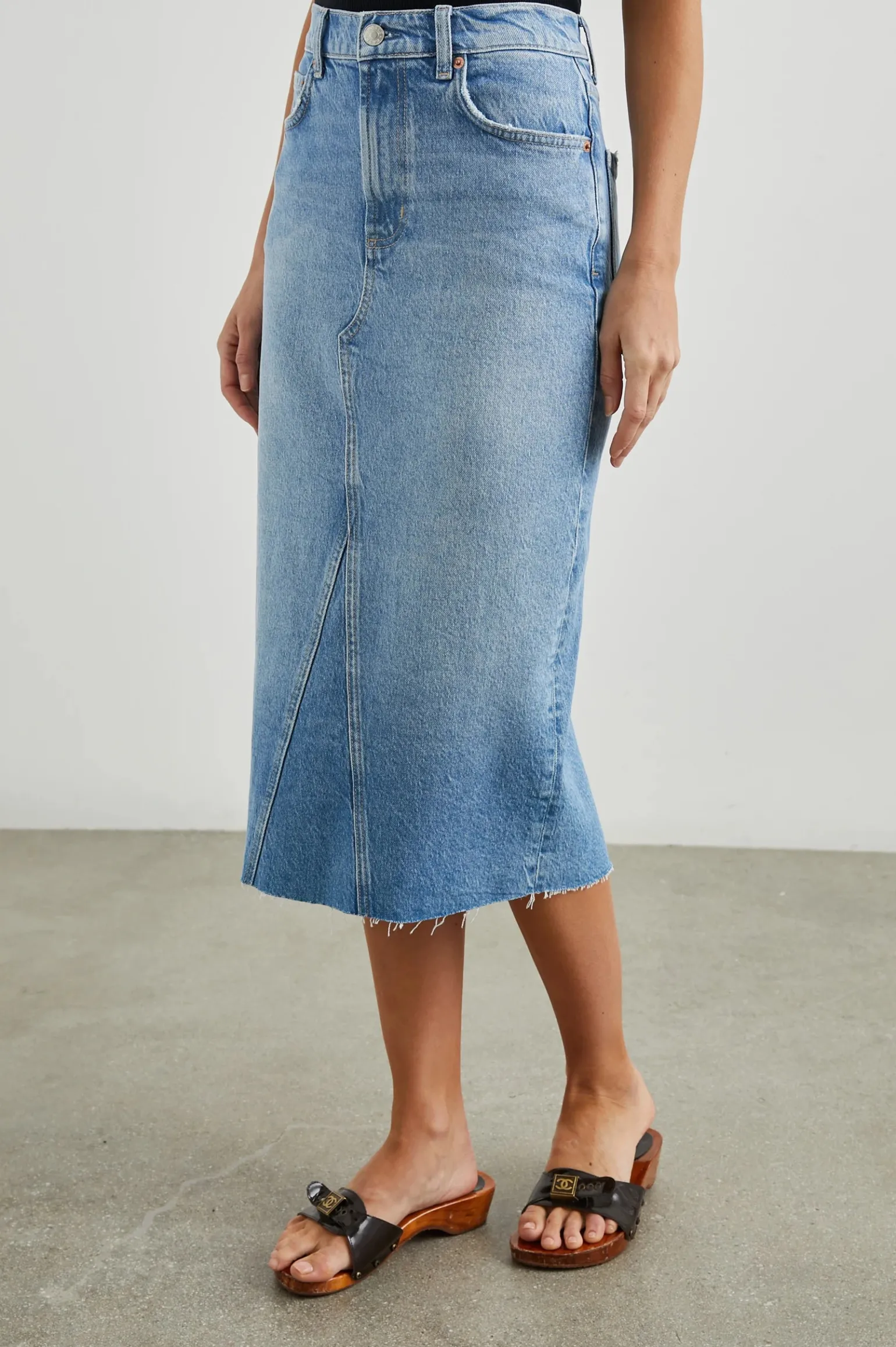 Highland Skirt Baja Bleu Raw Hem