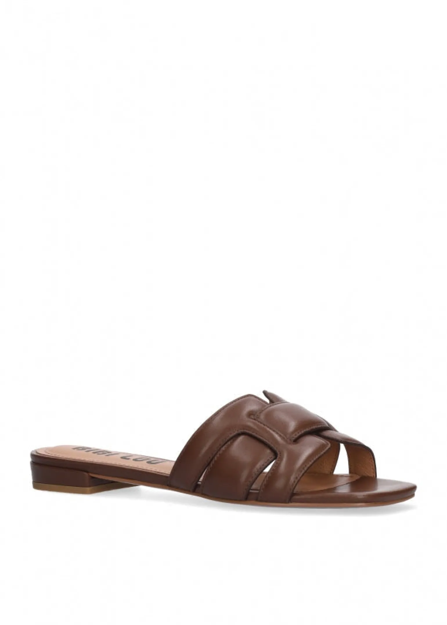 Holly Flat Kid Leather Marron