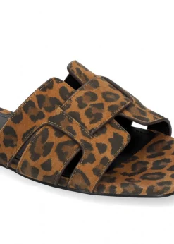 Holly Flat Suede Leopard