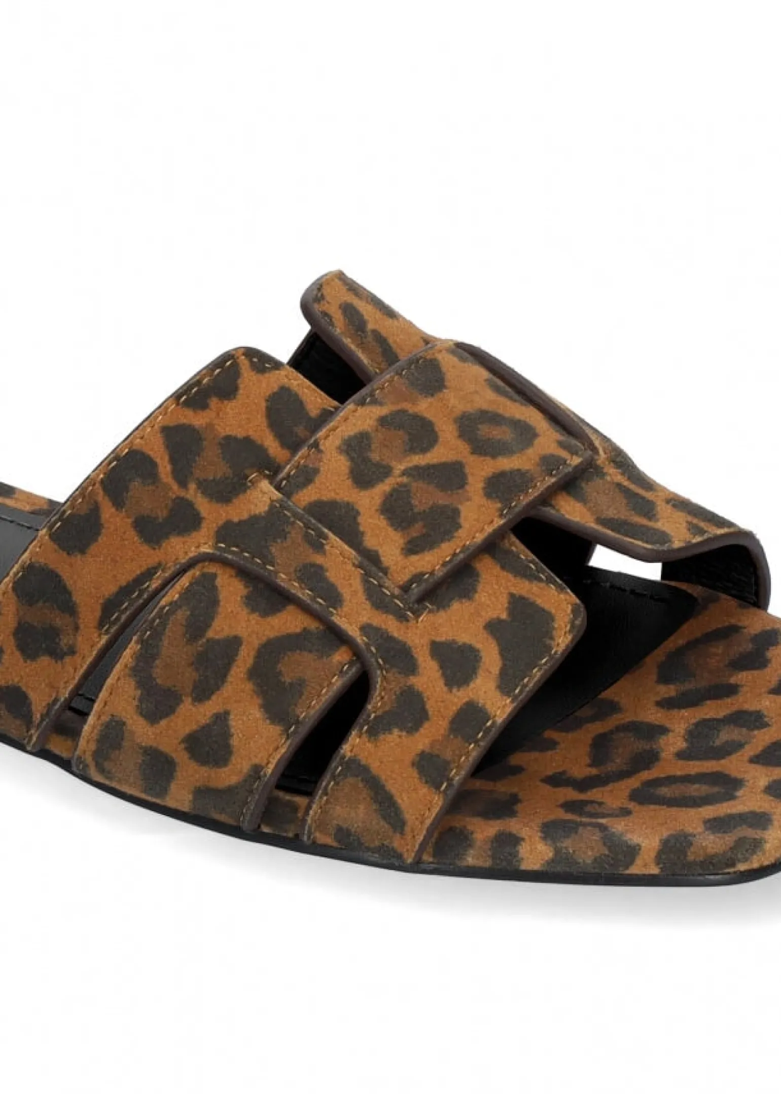 Holly Flat Suede Leopard