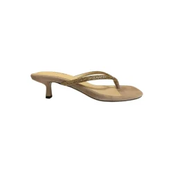 Hortense Kitten Heel Sandal Almond Nude