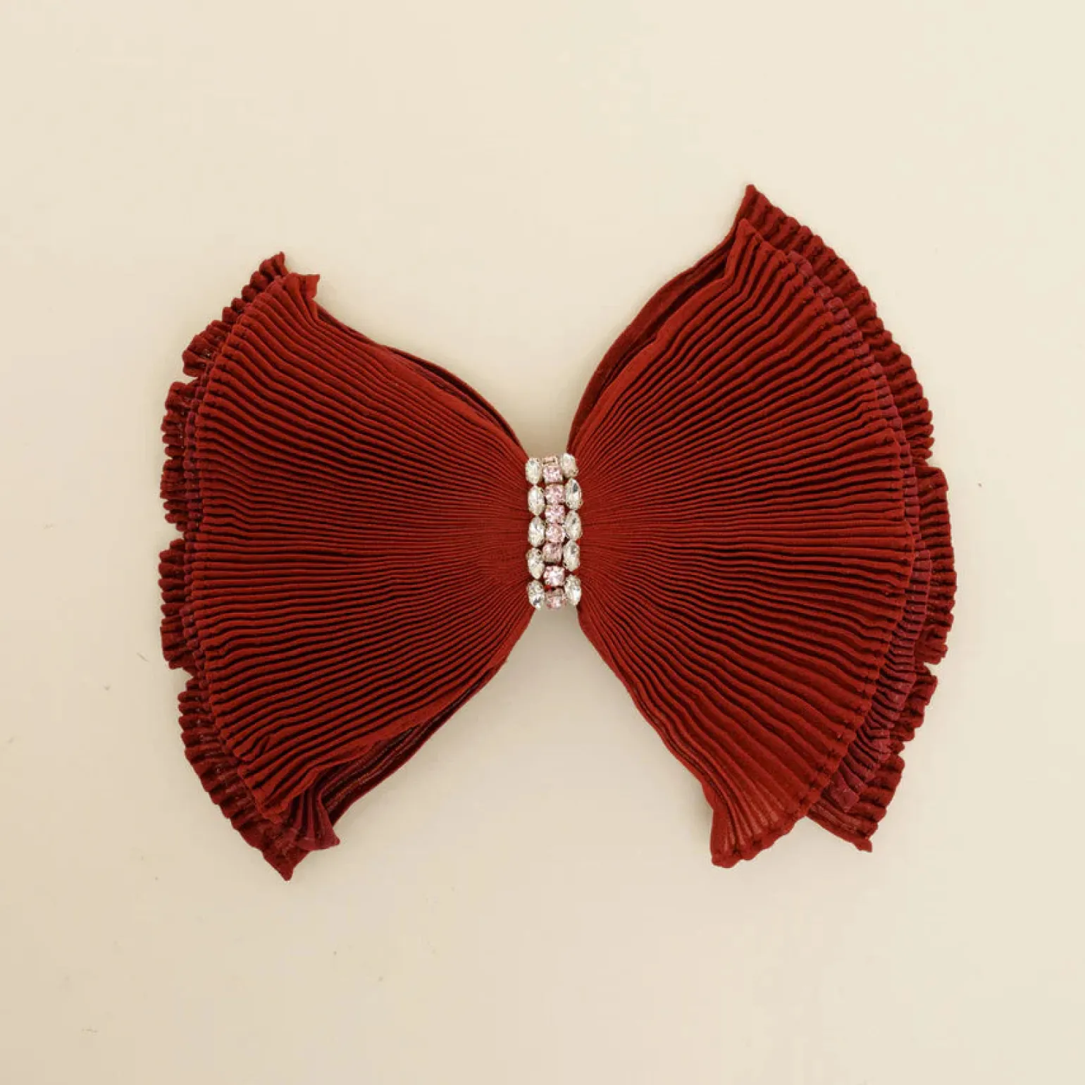 Houston Bow Hair Clip Red Multi