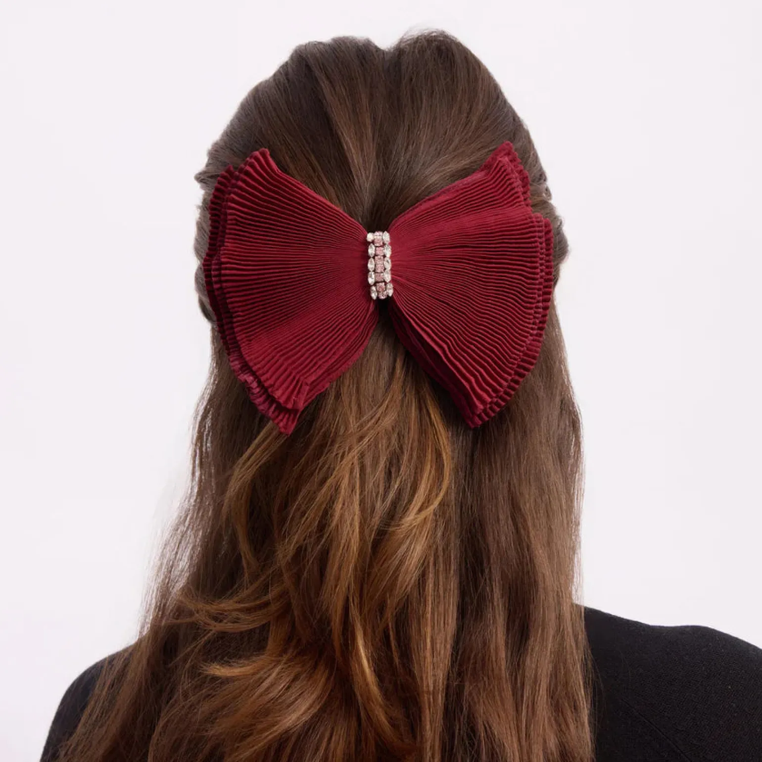 Houston Bow Hair Clip Red Multi