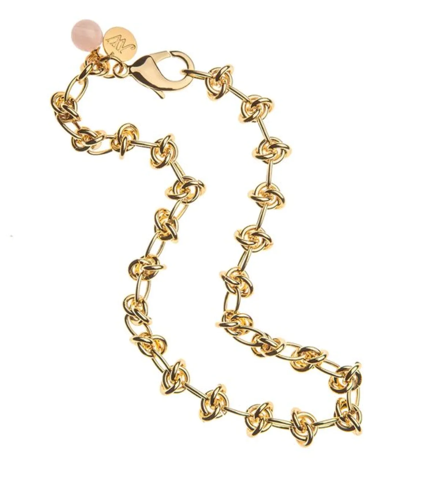 In A Knot Chain Rose Quartz Bead 16