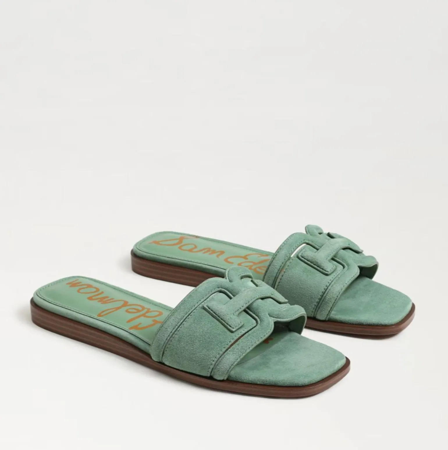 Irina Slide Sandal Green Suede