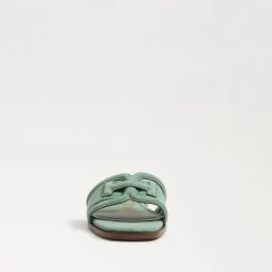 Irina Slide Sandal Green Suede
