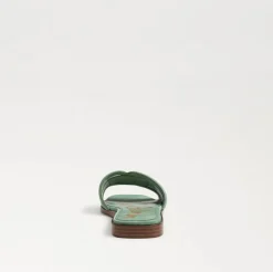Irina Slide Sandal Green Suede