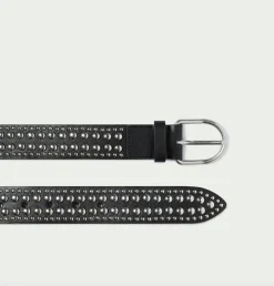 Isaac Studded Belt Black/Silver