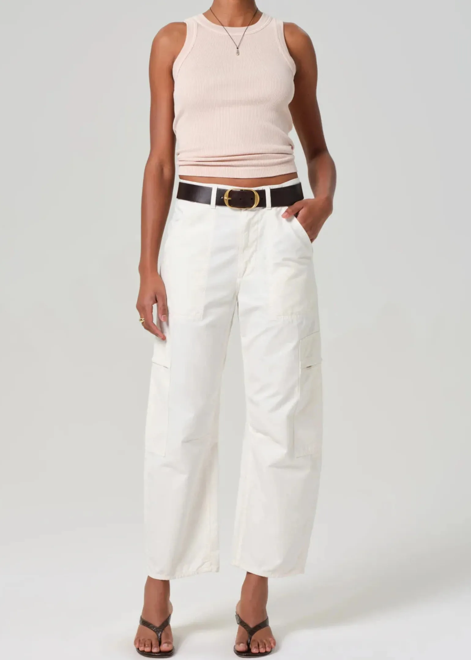 Isabel Rib Tank Muted Rose