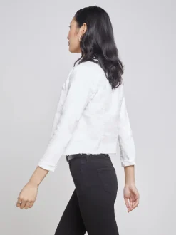Janelle Slim Raw Jacket Blanc