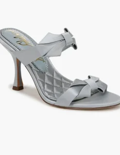 Jasmine Double Strap Heel Cape Blue Satin