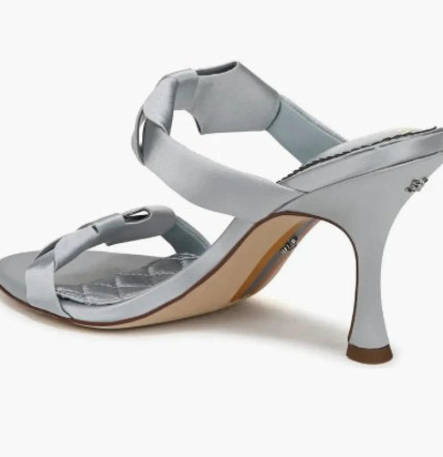 Jasmine Double Strap Heel Cape Blue Satin