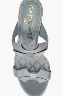 Jasmine Double Strap Heel Cape Blue Satin