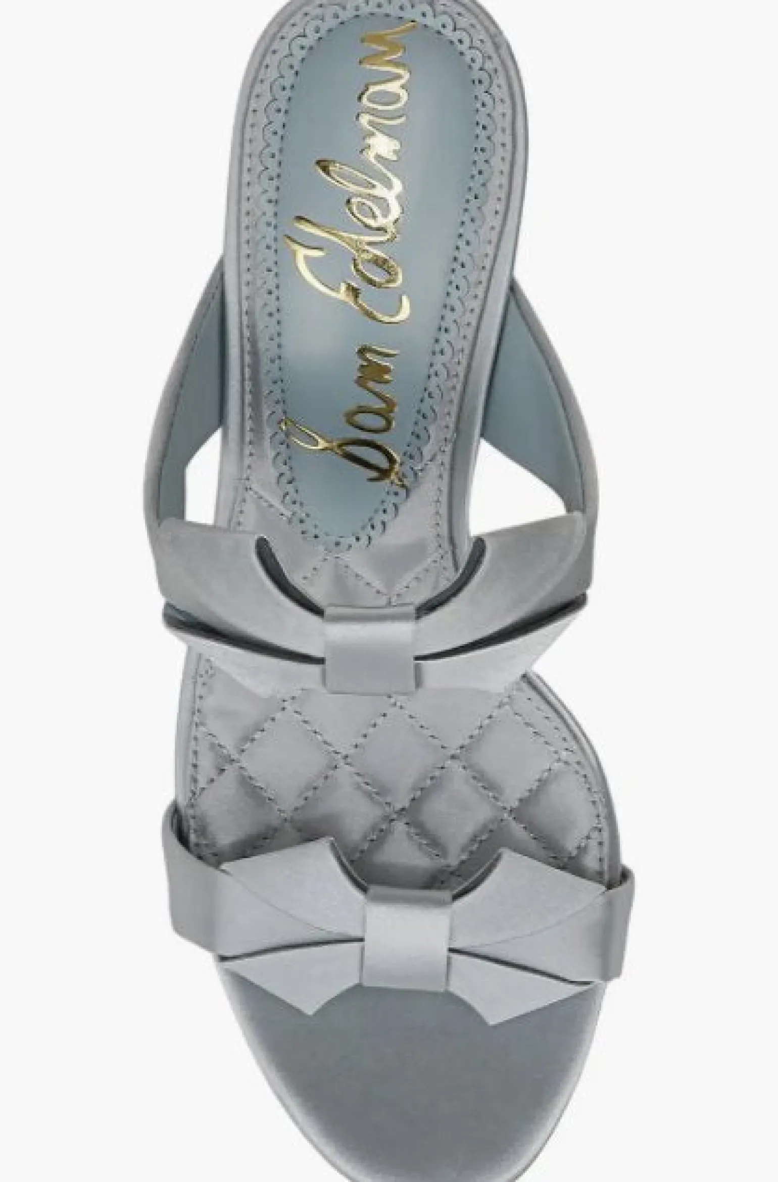 Jasmine Double Strap Heel Cape Blue Satin
