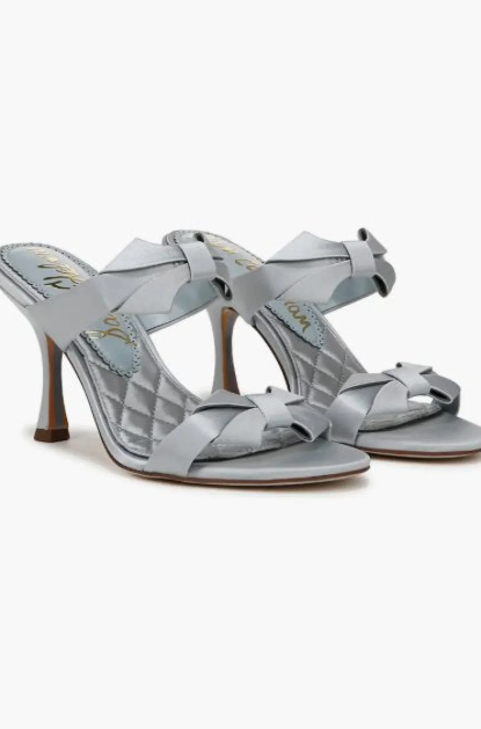Jasmine Double Strap Heel Cape Blue Satin