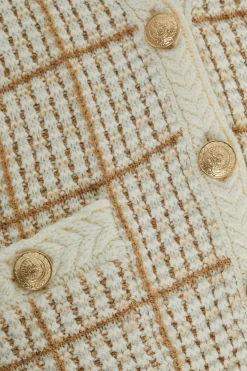 Jenni Cardigan Ivory/Cappuccino Multi