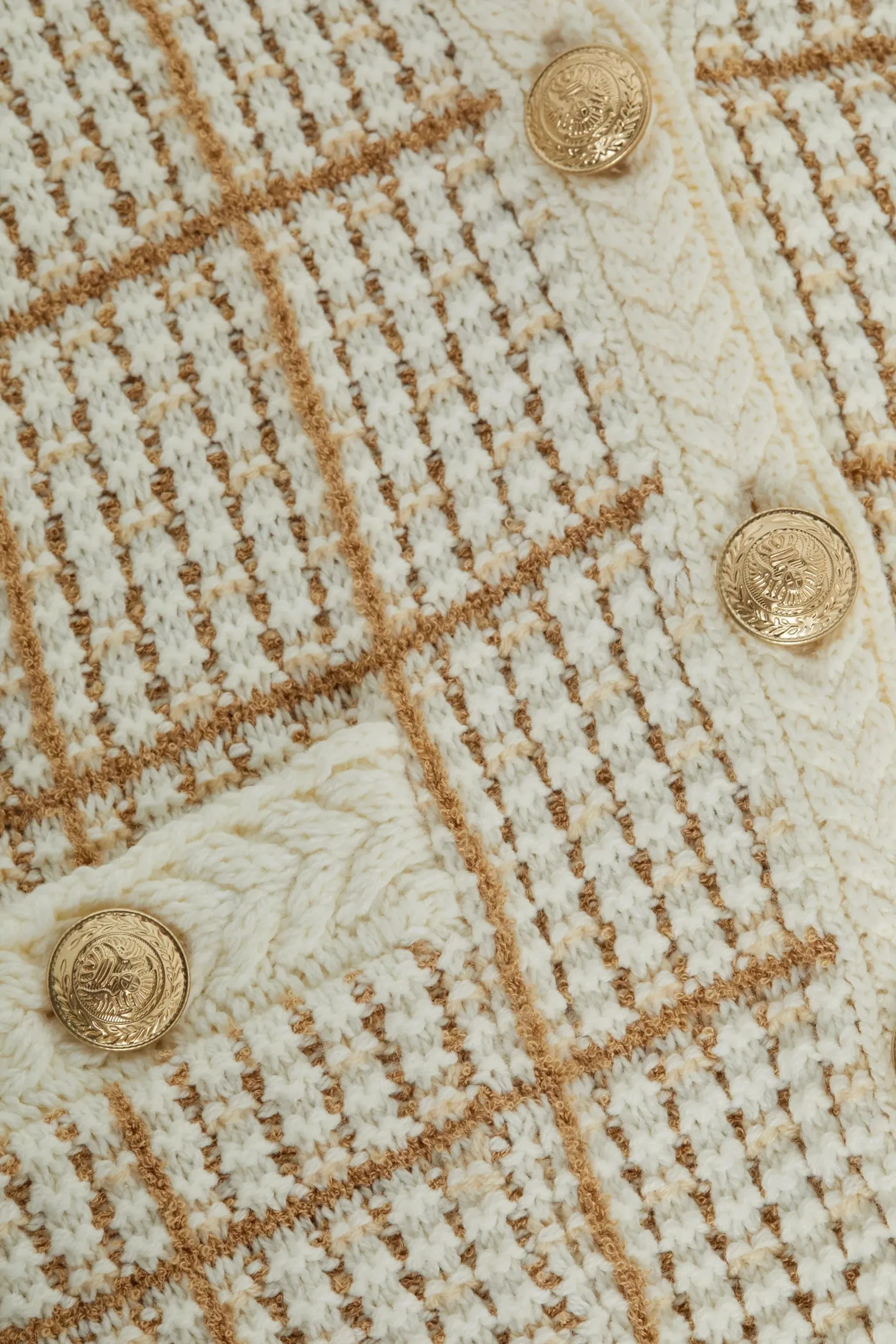 Jenni Cardigan Ivory/Cappuccino Multi