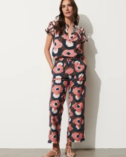 Jolie Pant Painterly Lock Chalk