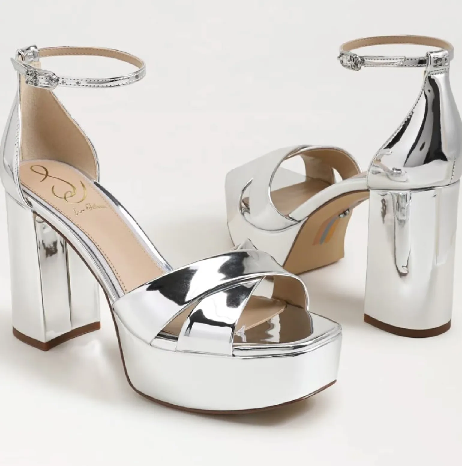 Jullian Platform Heel Soft Silver Metallic