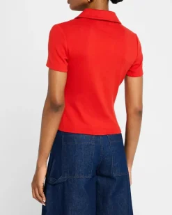 Kearney Ribbed Tee Poppy