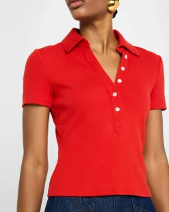 Kearney Ribbed Tee Poppy