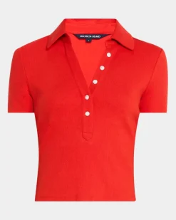 Kearney Ribbed Tee Poppy