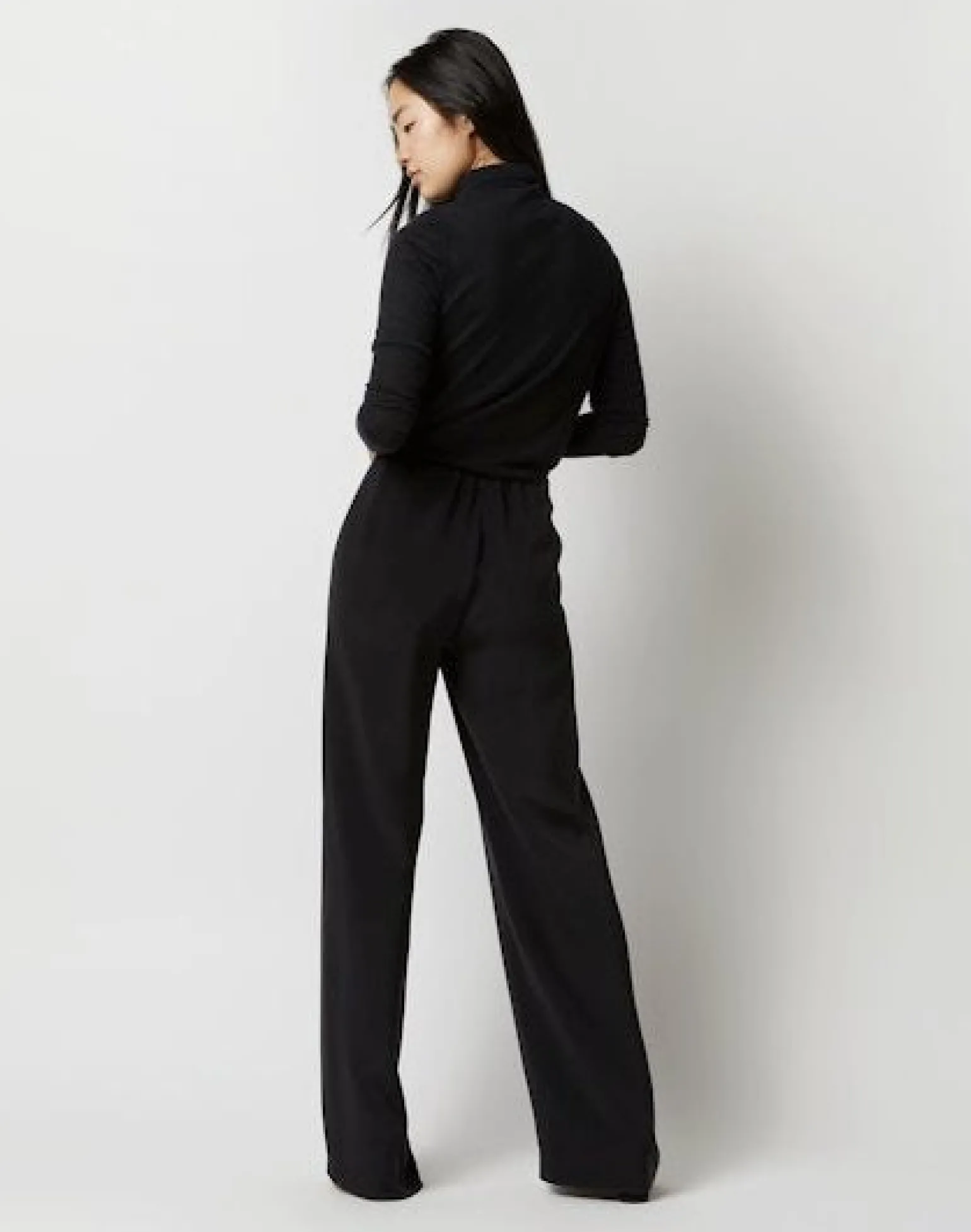Kelly Pant Black Silk Crepe de Chine