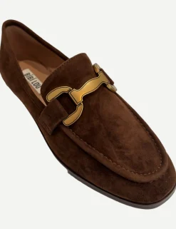 Kid Suede Loafers Marron