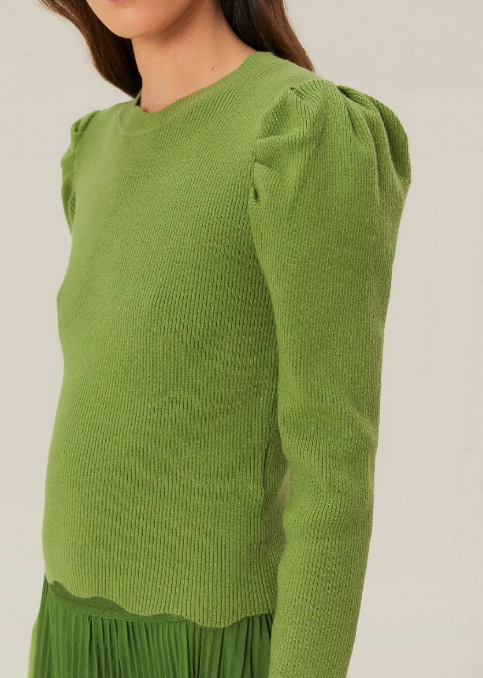 Knit Blouse Green