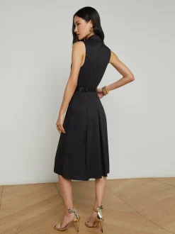 Kylo Belted Shirtdress Black