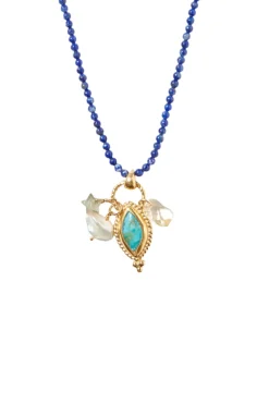 Lapis Mix - TAVI CHARM NECKLACE LAPIS MIX by Chan Lou