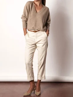 Leia Vee Sweater Earthen Melange