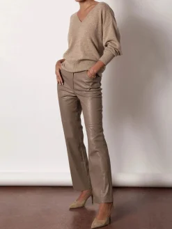 Leia Vee Sweater Earthen Melange