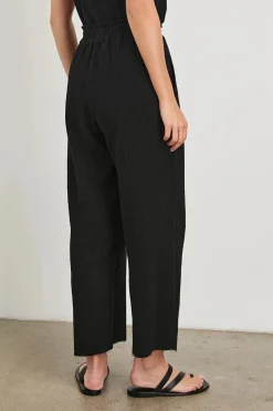 Leon Crop Pant Black Gauze