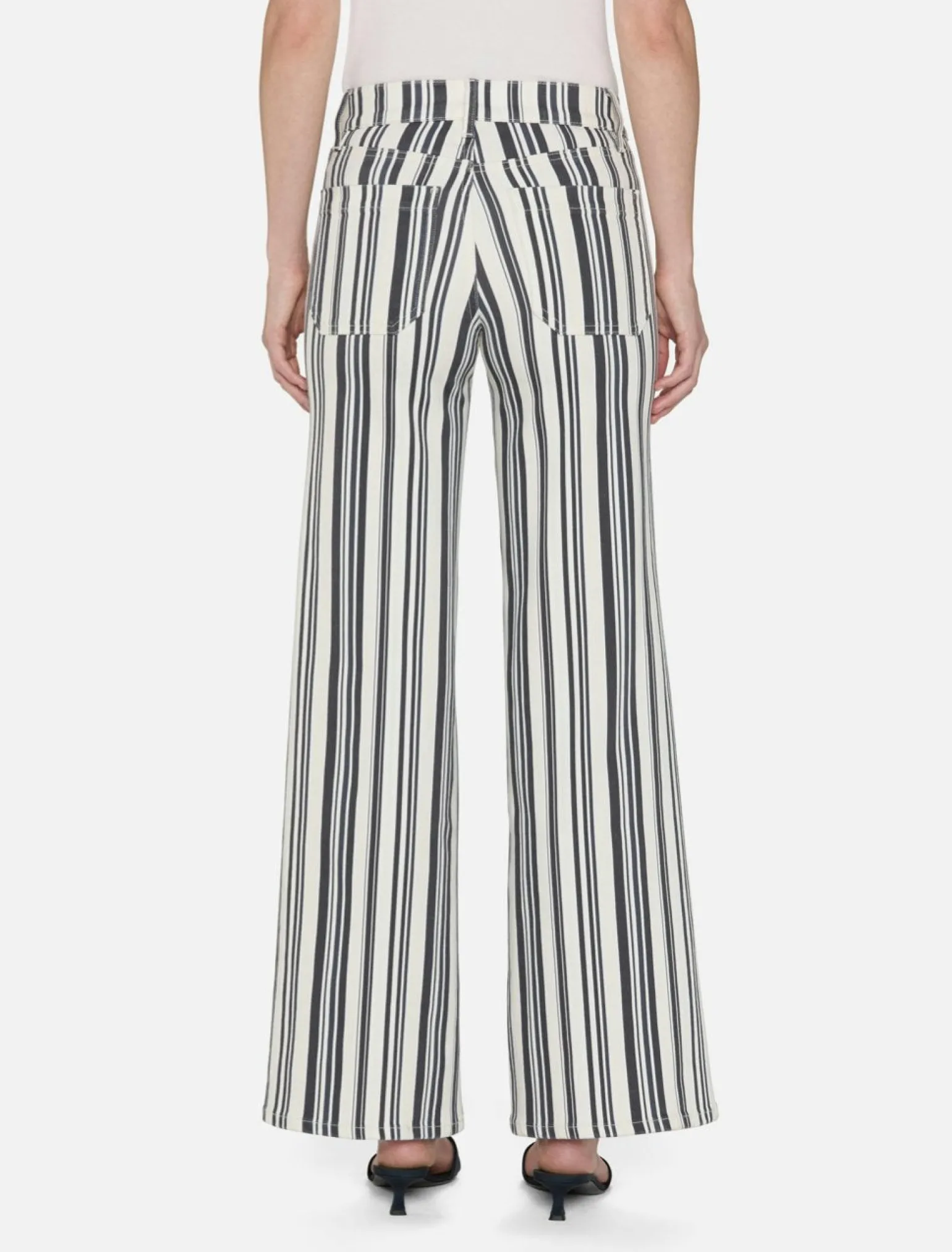 Le Slim Palazzo Modernist Pocket Navy Stripe