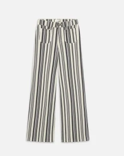 Le Slim Palazzo Modernist Pocket Navy Stripe