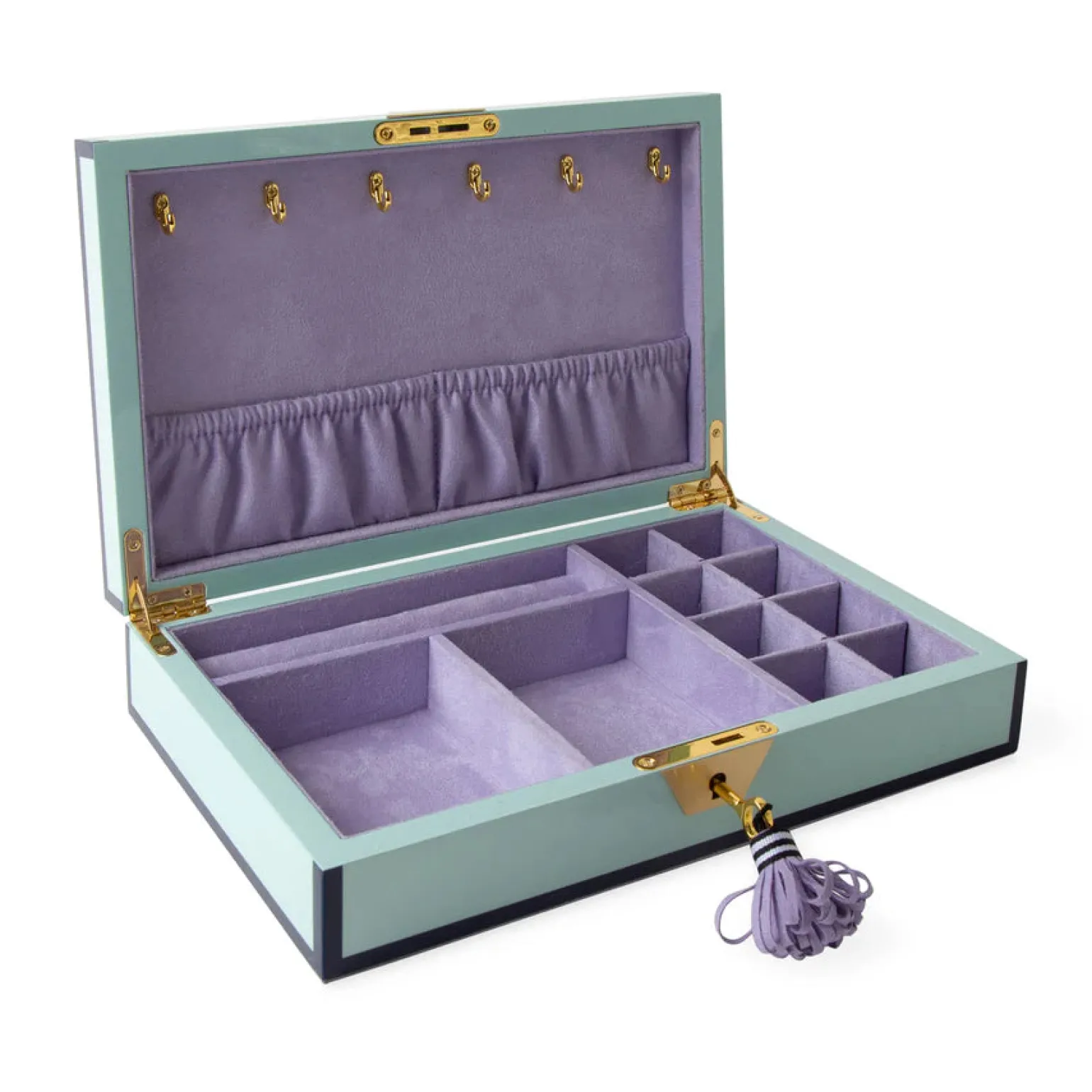 Le Wink Lacquer Jewelry Box Blue/Lavender