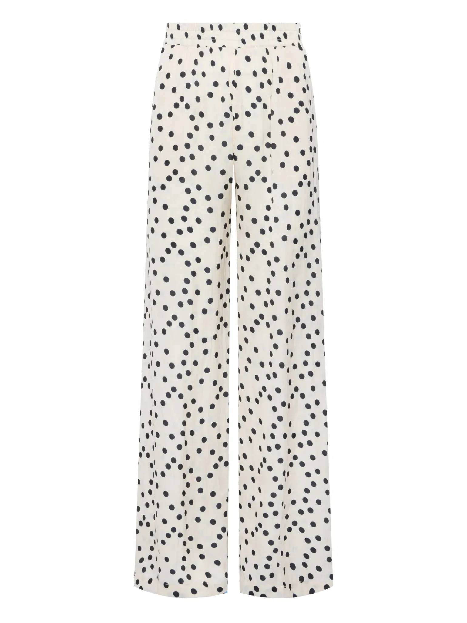 Lillian Wide Leg Pant Ecru/Black Polka Dot