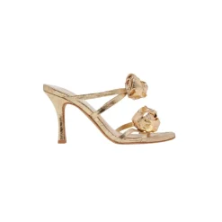 Linzy Gold Crackled Leather